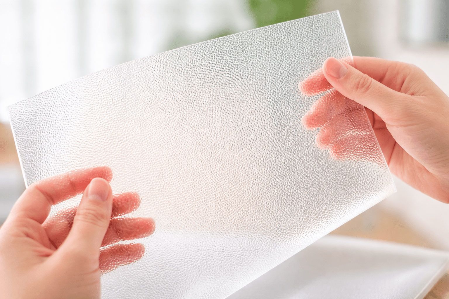 エンボス加工されたシートを持っている画像